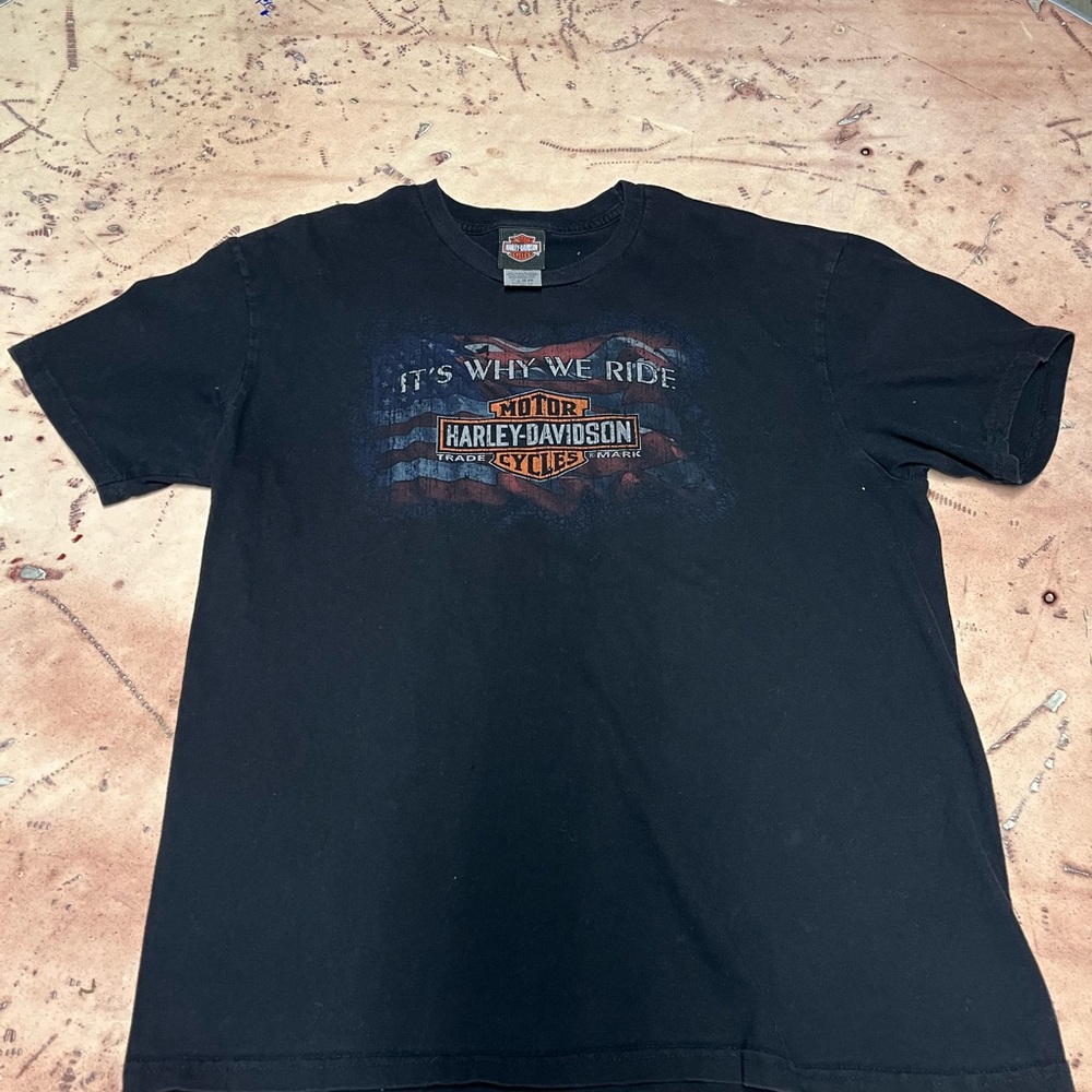Vintage Harley Davidson T-Shirt XL Paris Texas Made in USA Why We Ride Biker Tee